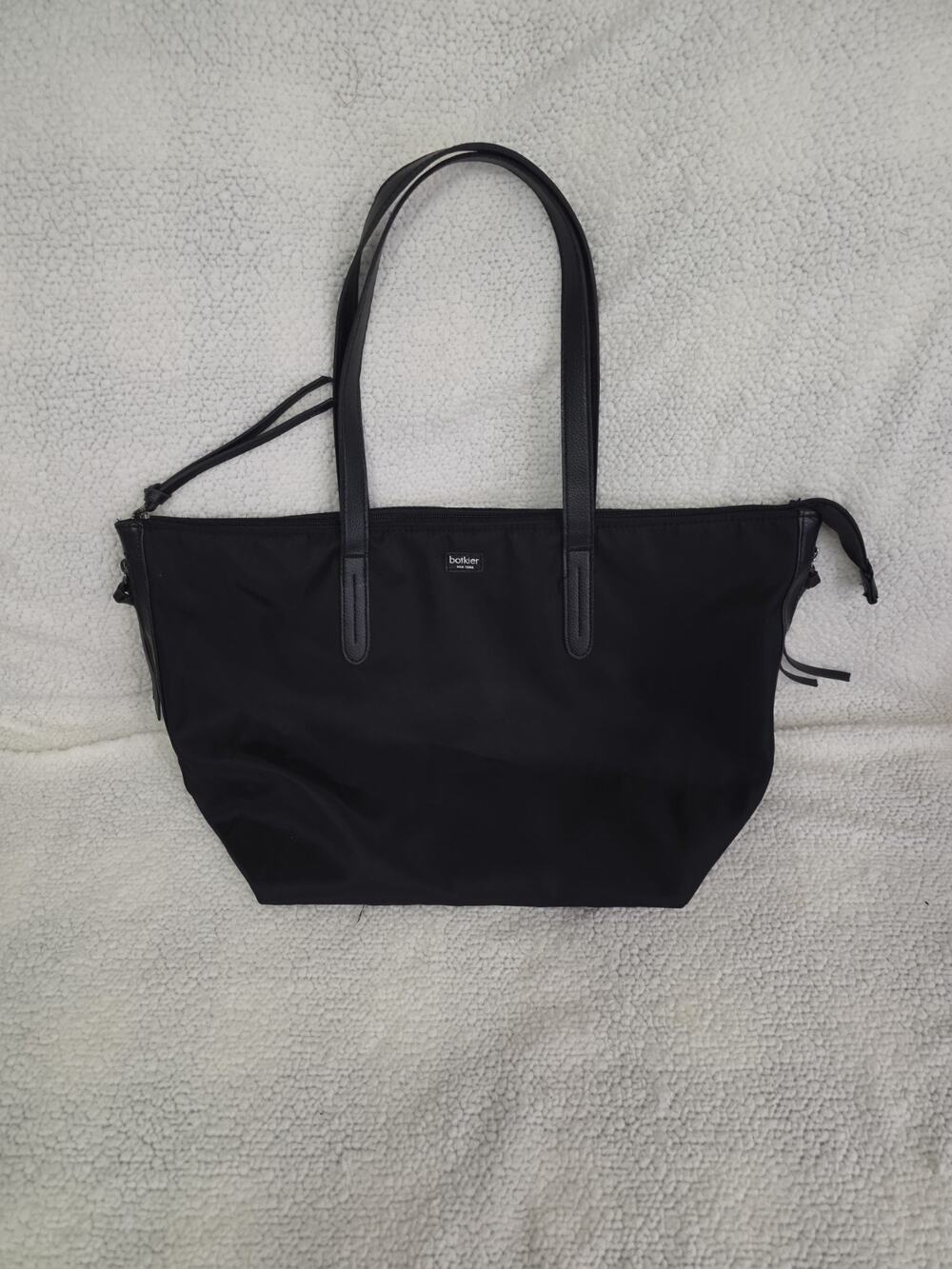 Botkier New York Bond Womens Black Nylon Tote Bag Top Zip Large Travel Business